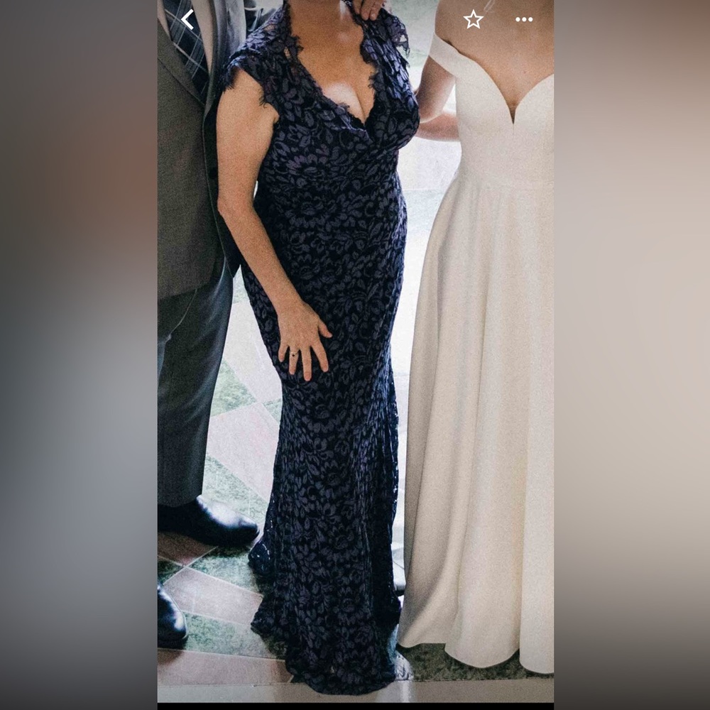 Eliza J Navy Lace Gown Size 14